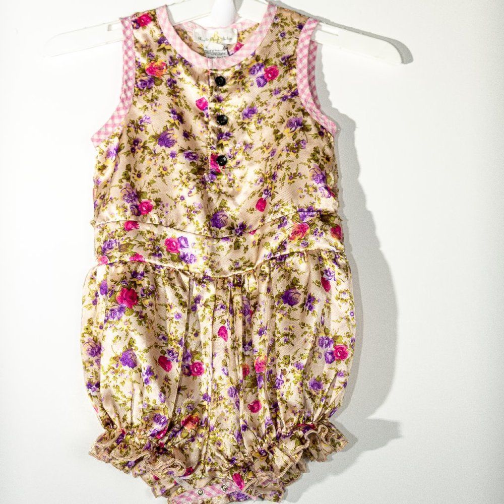 Right Bank Babies Boutique Floral Onesie Formal size 2-T